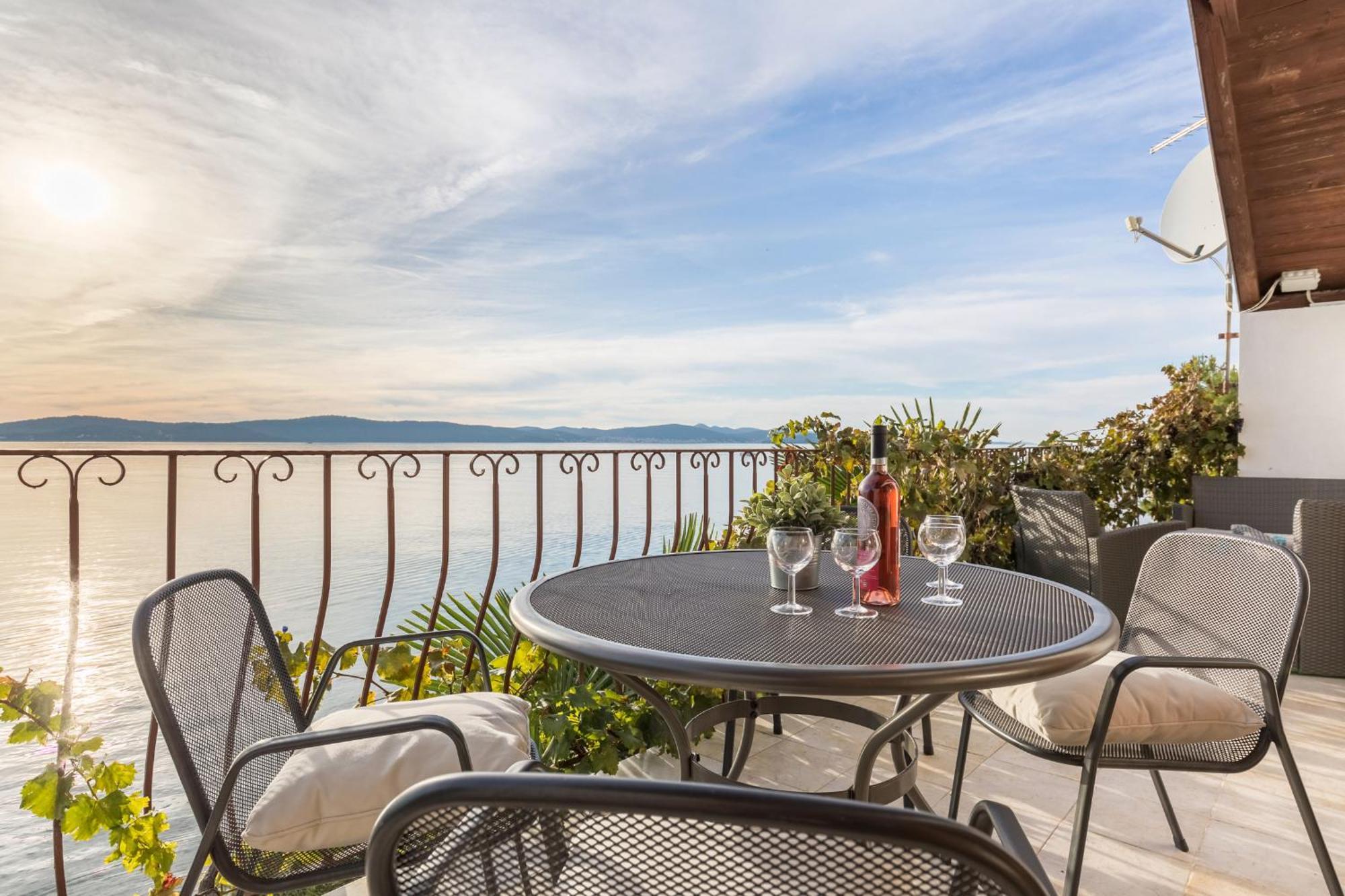 Sunset Family House In Bibinje On The Beach Bagian luar foto