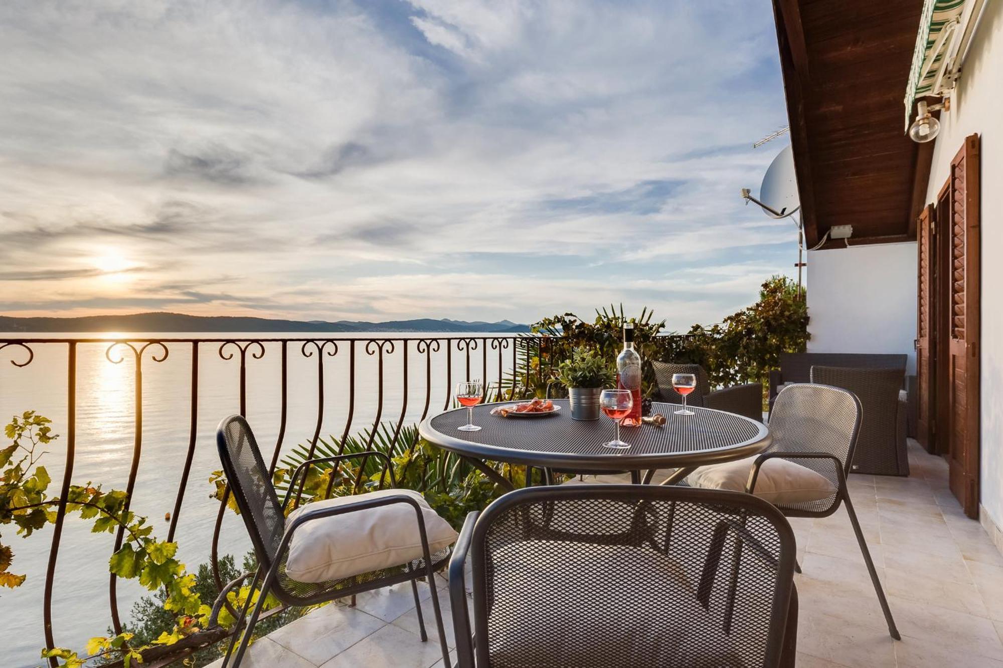 Sunset Family House In Bibinje On The Beach Bagian luar foto