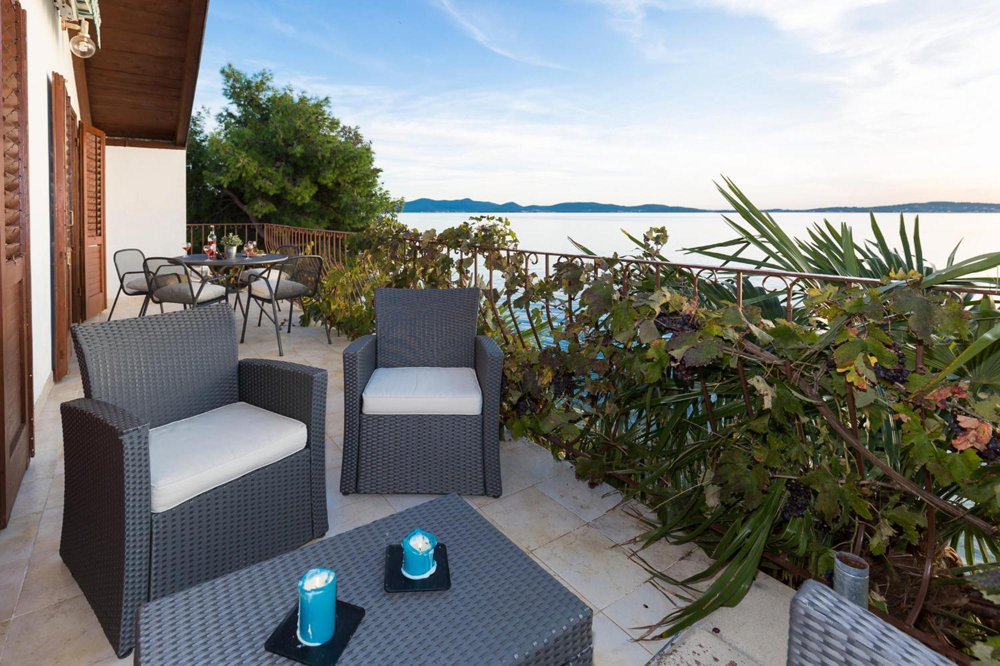 Sunset Family House In Bibinje On The Beach Bagian luar foto