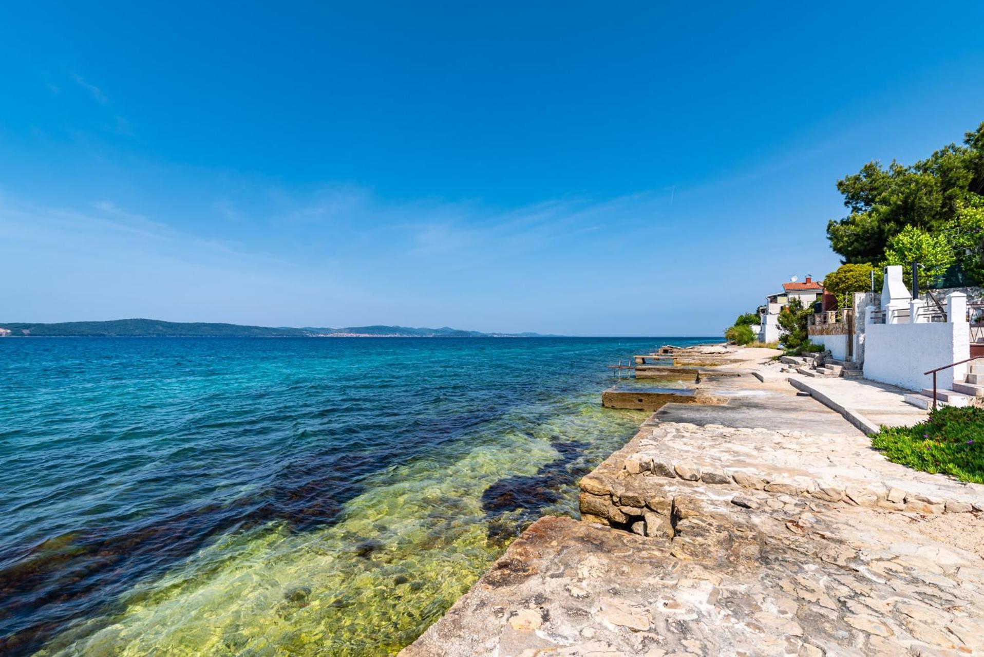 Sunset Family House In Bibinje On The Beach Bagian luar foto