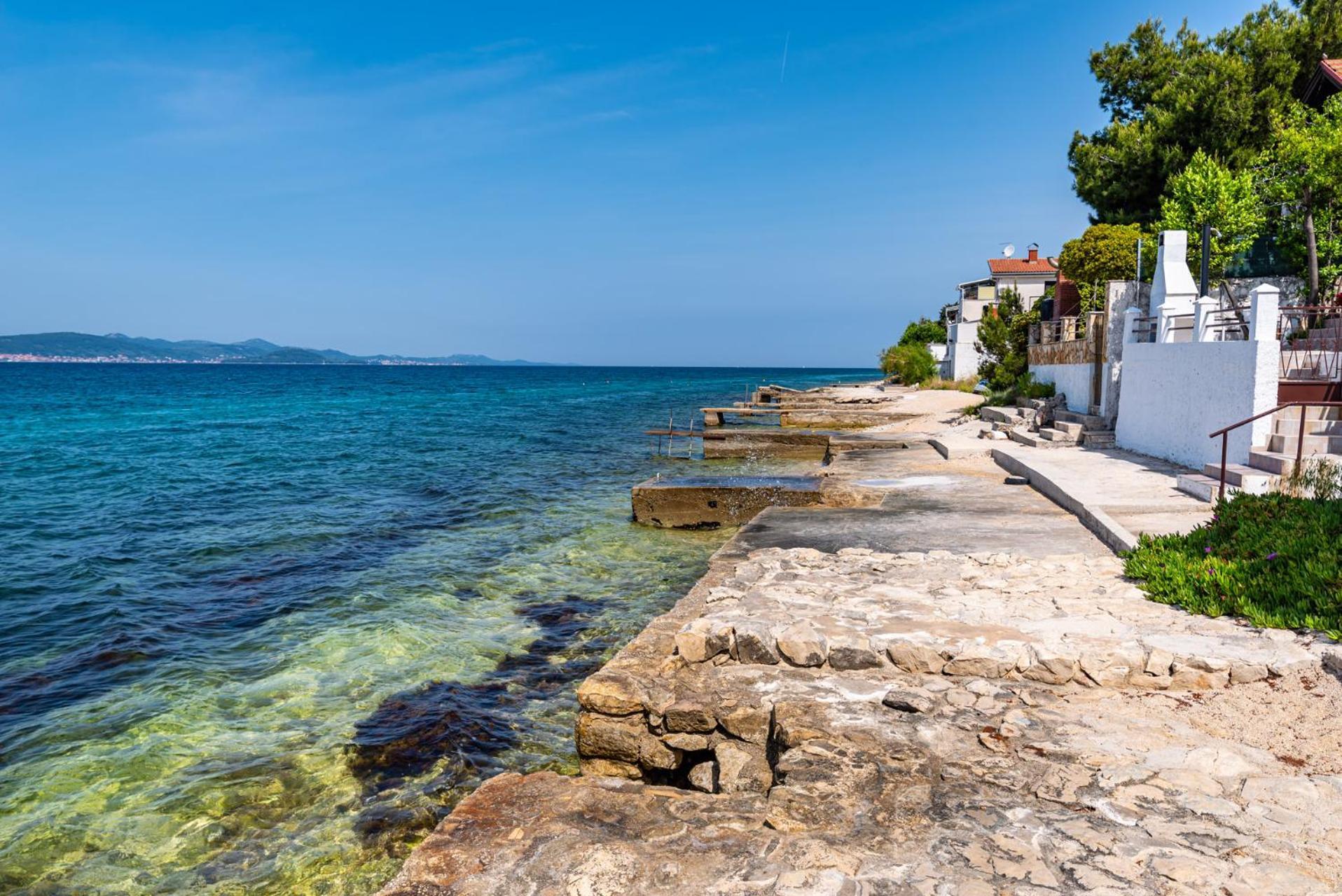 Sunset Family House In Bibinje On The Beach Bagian luar foto